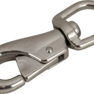 SEA-DOG 146333-1 STAINLESS BULL NOSE SNAP, Rotating Eye Bull Nose Snap; 1/2 Inch Hook Size; 1 Inch Ring Diameter; 4-1/2 Inch Length; 316 Stainless Steel; Single