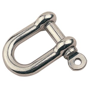 SEA-DOG 147006-1 1/2 INCH I.W. x 13/16 INCH I.L. 1/4 INCH Stainless Steel Screw Pin D-Shackle
