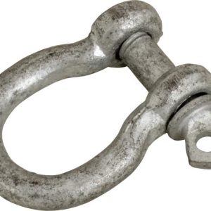 SEA-DOG 147810-1 GALVANIZED ANCHOR SHACKLE 3/8, Screw Pin; 7/16 Inch Pin Size; 11/16 Inch Ring Size; Galvanized; Steel; Rounded Shape Bow Shackle; Single