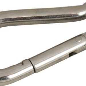 SEA-DOG 151580-1 STAINLESS SNAP HOOK 3-1/4FT (T), Interlocking/ Spring Loaded Gate; Gourd Shaped; 7/16 Inch Eye Diameter; 3/8 Inch Opening; 3-1/8 Inch Length; 316 Stainless Steel; 1400 Pound Capacity