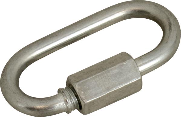 SEA-DOG 158008-1 GALVANIZED QUICK LINK 2-15/16, Interlocking/ Spring Loaded Gate; Oval; 3/8 Inch Opening; 2-15/16 Inch Length; Electro-Galvanized Mild Steel; 7700 Pound Capacity