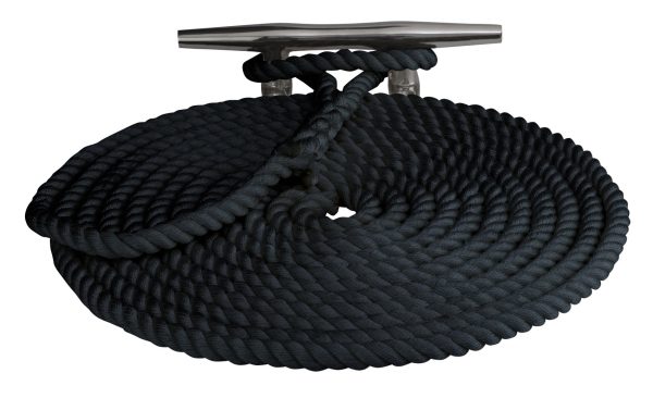 SEA-DOG 302116035BK-1 Line Double Braided Nylon Dock Line, 5/8FT X 35FT / Black