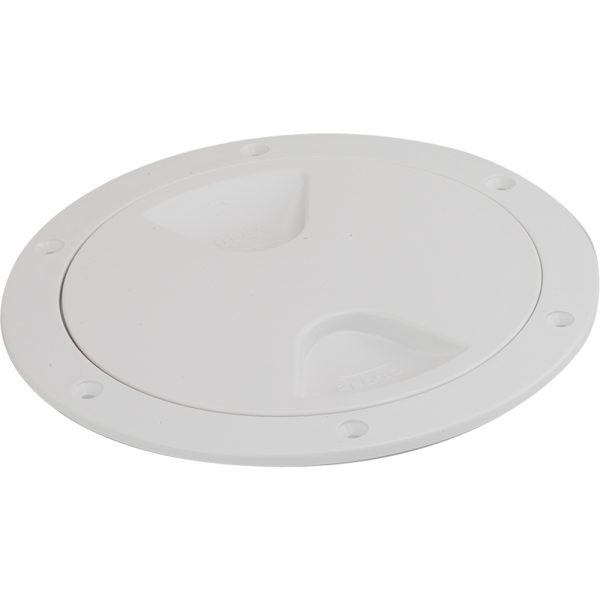 SEA-DOG 335740-1 SCREW-OUT DECK PLATE - WHITE - 4 INCH