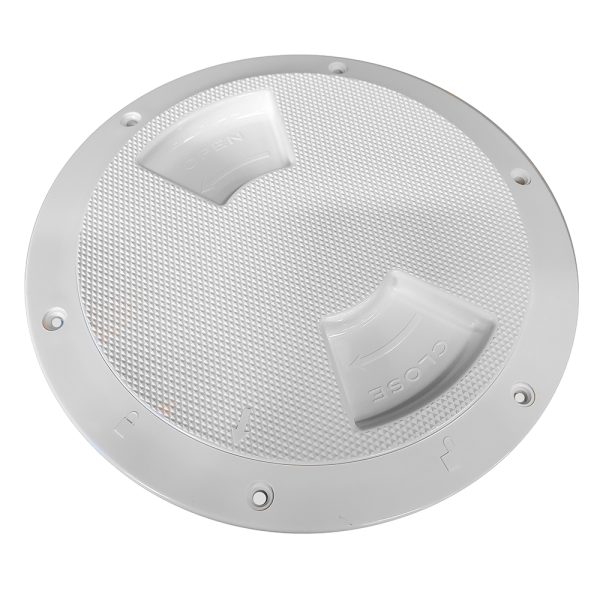 SEA-DOG 336152-1 TEXTURED QUARTER TURN DECK PLATE - WHITE - 5 INCH