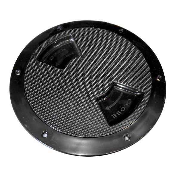 SEA-DOG 336157-1 TEXTURED QUARTER TURN DECK PLATE - BLACK - 5 INCH