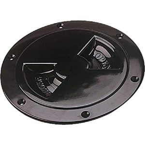 SEA-DOG 337145-1 Screw Out Deck Plate, 4-7/16 INCH / Black