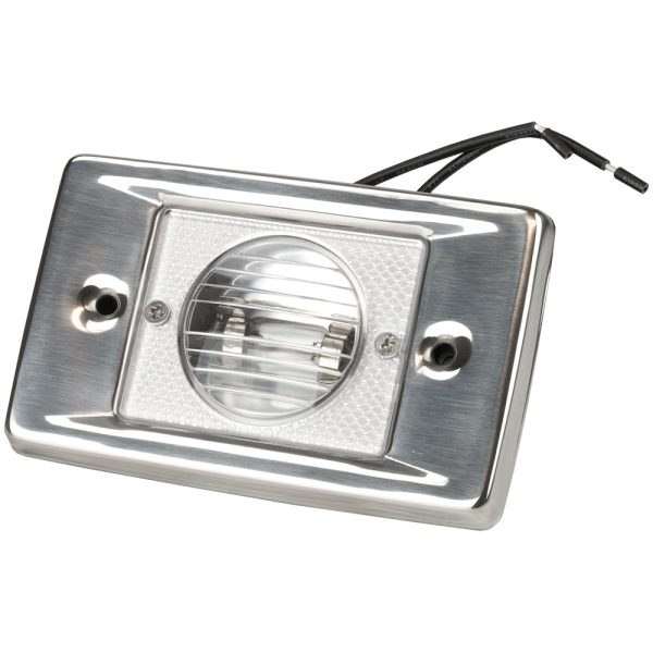 SEA-DOG 400136-1 STAINLESS STEEL RECTANGULAR TRANSOM LIGHT