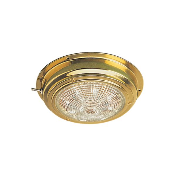 SEA-DOG 400198-1 BRASS LED DOME LIGHT - 4 INCH LENS