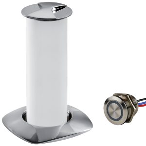 SEA-DOG 404610-3-403061-1 AURORA STAINLESS STEEL LED POP-UP TABLE LIGHT - 3W W/TOUCH DIMMER SWITCH