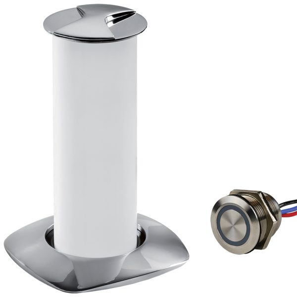 SEA-DOG 404610-3-403061-1 AURORA STAINLESS STEEL LED POP-UP TABLE LIGHT - 3W W/TOUCH DIMMER SWITCH