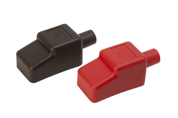 SEA-DOG 415110-1 1/2 INCH Battery Terminal Covers - Red/Black, Packaged