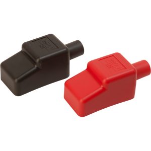 SEA-DOG 415110-1 BATTERY TERMINAL COVERS - RED/BACK - 1/2 INCH