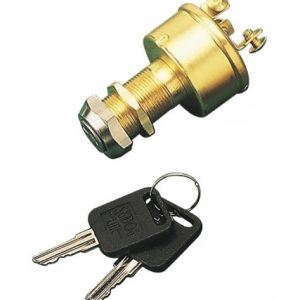 SEA-DOG 420350-1 BRASS 3-POSITION KEY IGNITION SWITCH