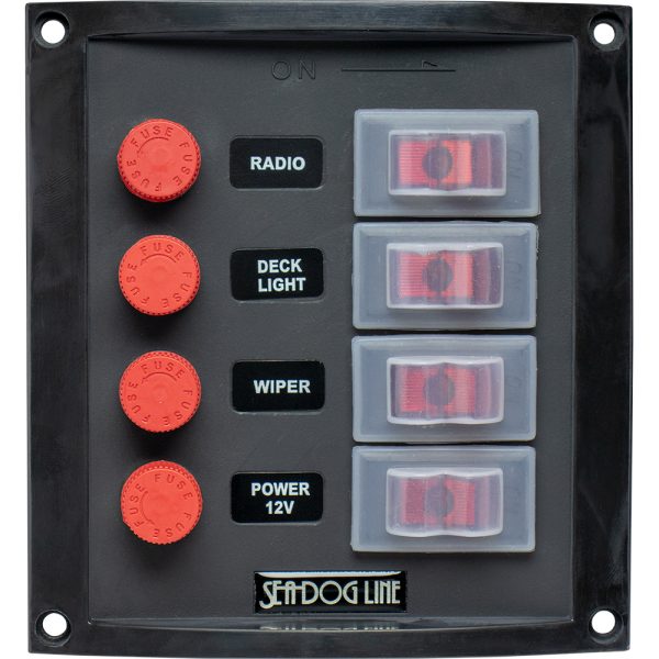 SEA-DOG 424016-1 SPLASH GUARD SWITCH PANEL VERTICAL - 4 SWITCH