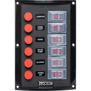 SEA-DOG 424116-1 SPLASH GUARD SWITCH PANEL VERTICAL - 6 SWITCH