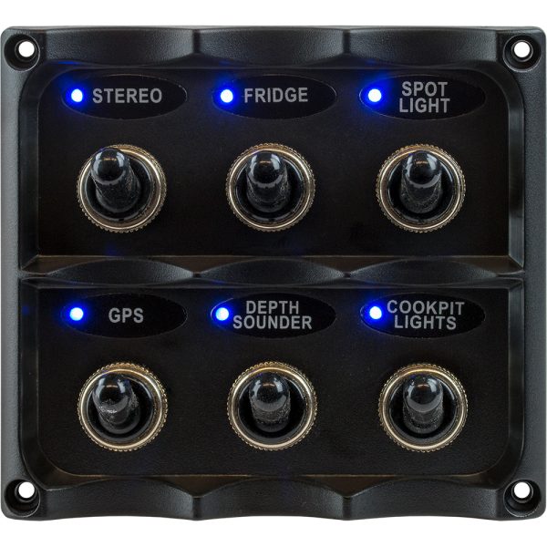 SEA-DOG 424636-1 WATER RESISTANT TOGGLE SWITCH PANEL