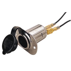 SEA-DOG 426013-1 12V CHROME STEEL POWER SOCKET