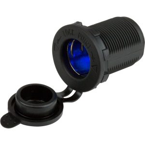 SEA-DOG 426127-1 ROUND 12V POWER SOCKET W/BLUE LEDS