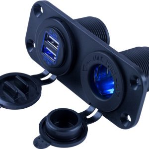 SEA-DOG 426505-1 DOUBLE USB & POWER SOCKET PANEL