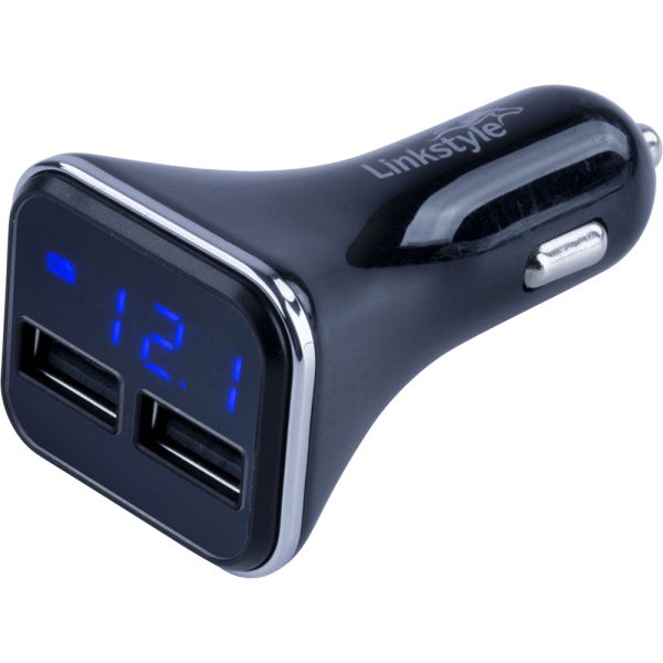 SEA-DOG 426513-1 DUAL USB POWER PLUG W/VOLTAGE/AMP METER