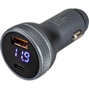SEA-DOG 426514-1 ROUND USB & USB-C POWER PLUG W/VOLTMETER