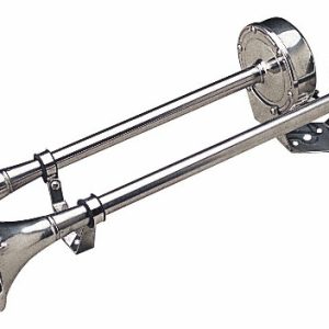SEA-DOG 431520-1 MAXBLAST STAINLESS STEEL TRUMPET 12V HORN - DUAL