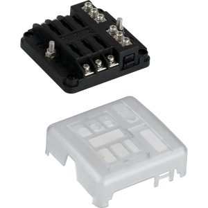 SEA-DOG 445185-1 BLADE STYLE LED INDICATOR FUSE BLOCK W/NEGATIVE BUS BAR - 6 CIRCUIT