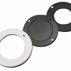 SEA-DOG 520500-1 NYLON SCUPPER VALVE 1-1/2, Cockpit Scupper; Nylon; White/Black; Single; Compatible With Self-Bailing Applications; With Soft Black Flapper