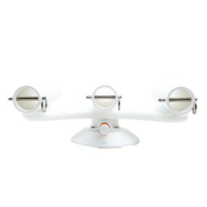 SEASUCKER MF5083 Fishing Rod Holder; Pro Series; Vertical Surface Mount; Holds Three Long Butt Spinning Reel/ Gimballed Conventional Fishing Rods; Held by Rod Butt; White; High Density Polyethylene; With 6 Inch Base Vacuum Mount