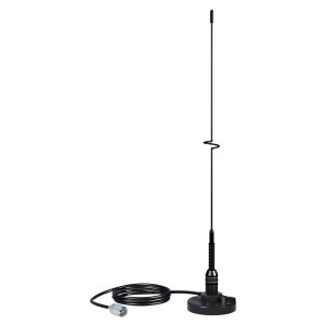 SHAKESPEARE 5218 VHF 19 INCH BLACK SS WHIP ANTENNA - MAGNETIC MOUNT