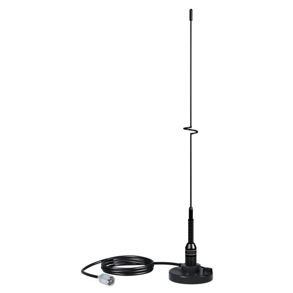 SHAKESPEARE 5218 VHF 19 INCH BLACK SS WHIP ANTENNA - MAGNETIC MOUNT