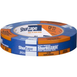 SHURTAPE 202872 CP 27 14-Day ShurRELEASE Painters Tape, Multi-Surface, 24mm x 55m, Blue, 1 Roll