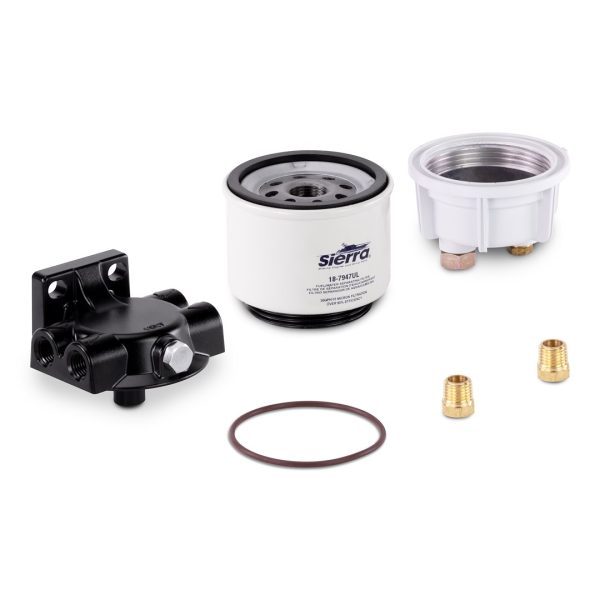 SIERRA 18-99292 FWS GAS KIT 120RUL 10 MICRON, Replacement Filter; 10 Micron; Meets USCG CFR Regulations; Fits Outboard Engines; With Aluminum Mounting Bracket/ Collection Bowl