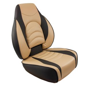 SPRINGFIELD 1041684-1 FISH PRO HIGH BACK FOLDING SEAT - CHARCOAL/TAN