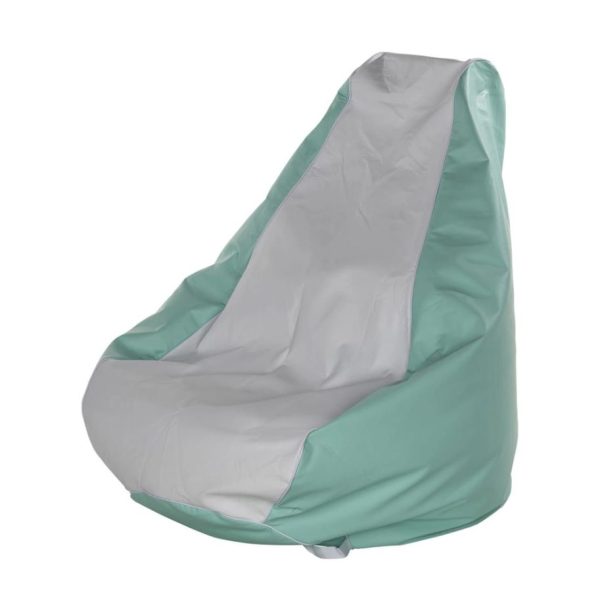 TAYLOR MADE 81006 TEARDROP MARINE BEANBAG WHT SEAFOAM, Teardrop Bean Bag Chair; White/ Seafoam; 20 Ounce Marine Grade Vinyl; Lockstitch Sewing With UV-Resistant Thread; Waterproof And Water Repellant