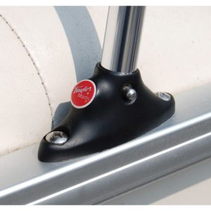 TAYLOR MADE 921 Products Pontoon Flag Pole Socket with Flag 24 INCH Flag Pole 12 INCH x 18 INCH for Pontoon Boats