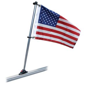 TAYLOR MADE 922 PONTOON 30 INCH FLAG POLE MOUNT & 16X24 US FLAG