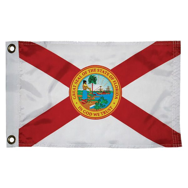 TAYLOR MADE 93096 FLORIDA NYLON FLAG 12 INCH X 18 INCH
