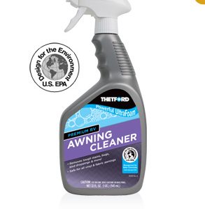 THETFORD 32639 AWNING CLEANER 32OZ, Use To Remove Mold Stains/ Mildew Stains/ Leaf Stains/ Sap/ Bird Droppings/ Bugs And More On Fabric And Vinyl Awnings; 32 Ounce Spray Bottle; Single; With Bilingual Package