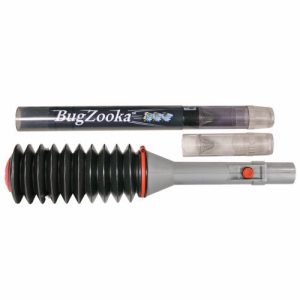 TRIMAX WB100 BUG ZOOKA, Use To Instantly Catch Bugs Spiders/ Wasps/Bees/ Mosquitoes/ Moths/ Flies And More; Tube Type; Extends Up To 24 Inch Long; With Base Unit/ Catch Tube/ Storage Bracket