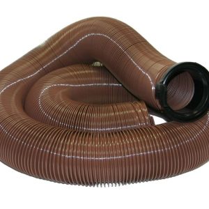 VALTERRA D040083 Sewer Hose; EZ Flush; 20 Foot Length Drain Hose; Standard Duty With T1024 Adapter; 12 Mil Vinyl Cover; Bronze; Bagged