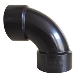 VALTERRA D502876 Sewer Waste Valve Fitting; Drain-Waste-Ventilation; 90 Degree Elbow; 1-1/2 Inch Hub; Drain/ Waste/ Ventilation (DWV); Plastic