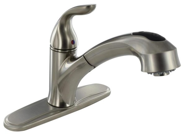VALTERRA PF231441 Phoenix Faucets Premium Collection Single Handle Pull Out Kitchen Faucet, Brushed Nickel