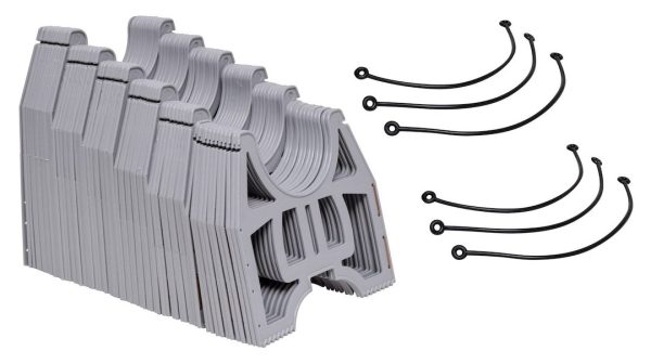 VALTERRA S2000G SLUNKY 20FT GRAY, 20 Foot Length; 4-1/2 Inch Sewer End Height x 7-1/4 Inch RV End Height; Collapsible; Deep Cradles Eliminate Need for Support Straps; Gray; Plastic