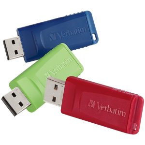 VERBATIM 97002 4GB Store nFT Go USB Flash Drives, 3 pk