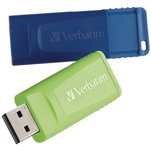 VERBATIM 98713 16GB Store nFT Go USB Flash Drive (2 pk; Blue & Green)