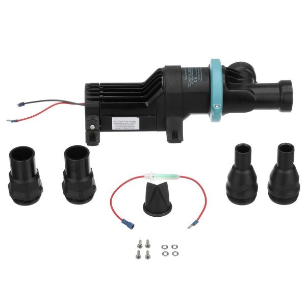 WHALE BP4772 Gulper Grouper Mk 3 Fishbox Discharge Pump, Evacuation Pump for Fishbox, Livewell or Baitwell, 12V DC, 10 Amps, 1 Inch/1 ½ Inch Hose Connections, 4.22 GPM Flow Rate, Black/Blue, 12-Volt