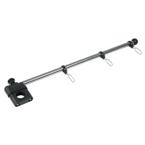 WHITECAP S-5010 17 INCH RAIL MOUNT FLAG POLE - 1/2 INCH DIAMETER, STAINLESS STEEL STAFF NYLON MOUNT