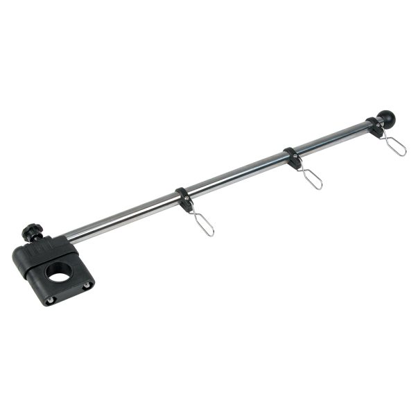 WHITECAP S-5010 17 INCH RAIL MOUNT FLAG POLE - 1/2 INCH DIAMETER, STAINLESS STEEL STAFF NYLON MOUNT