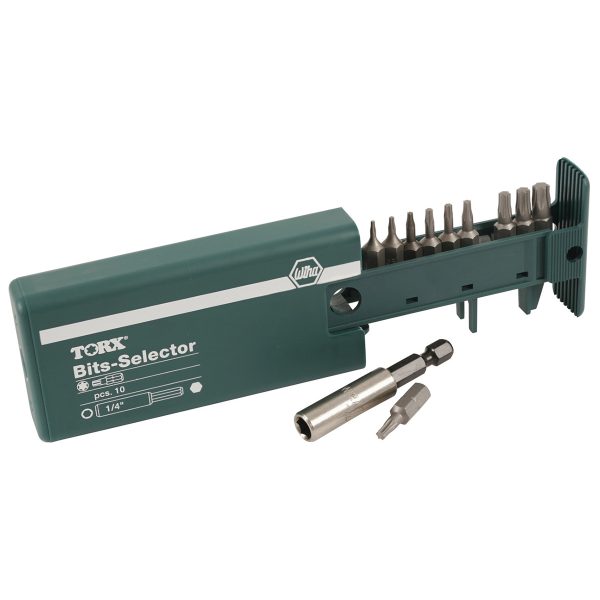 WIHA 79242 Torx Bit Selector Set with Universal Magnetic Bit Holder - 11 Piece Set